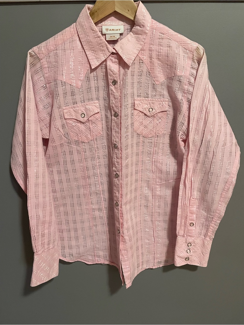 Ariat Pink Western Button-Down Shirt